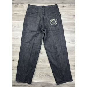Vtg North Peak Jeans Sz 38x34Denim Baggy Wide Leg Skater Y2K Rave JNCO Embroider